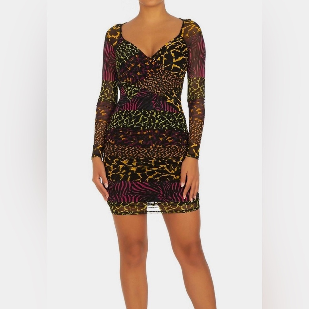 Guess Multicolor Patterned Women's Dress - Picture 2 of 9